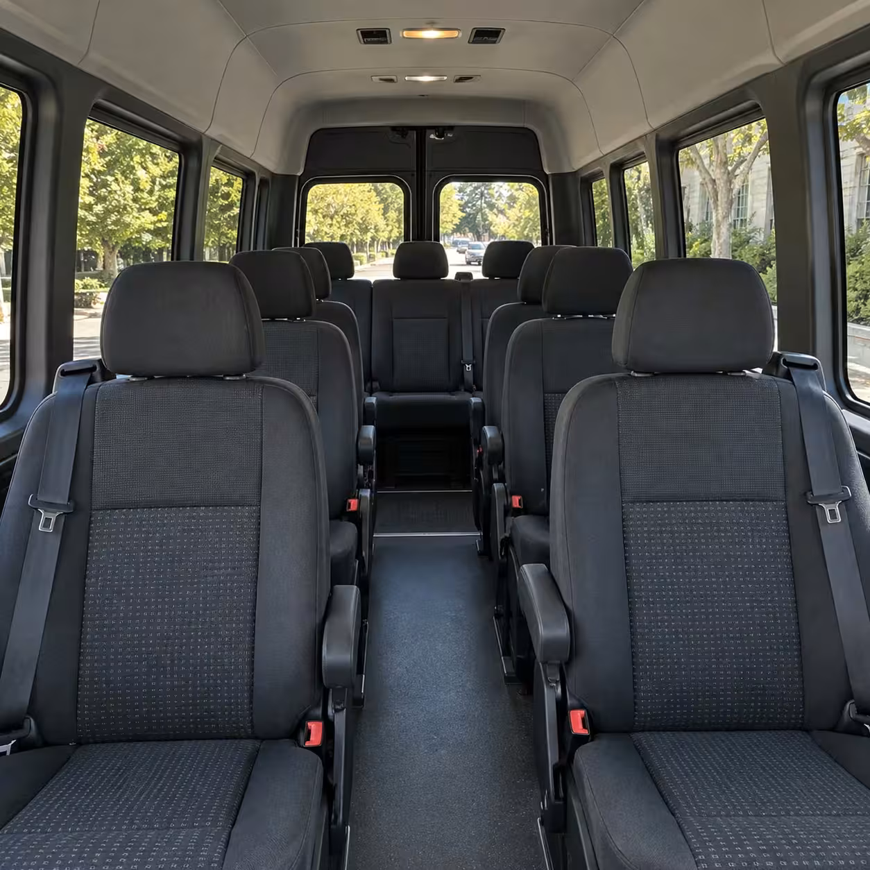 sprinter van with driver inside